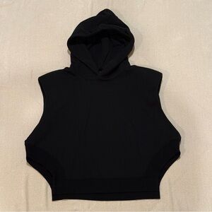 ALO Yoga Black Sleeveless Hoodie